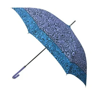 Parapluie canne manuel - Motif floral