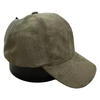 Plain cap with suede touch